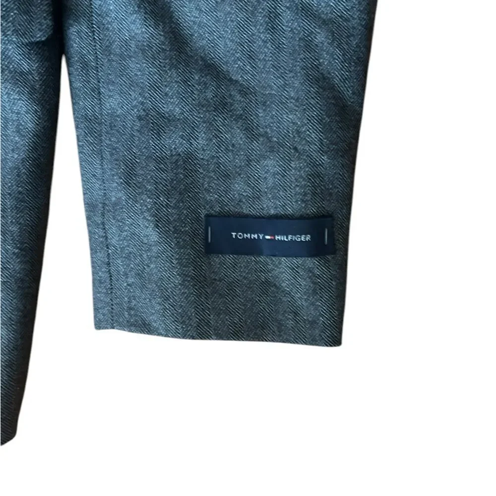 NEW Tommy Hilfiger Size 42L Blazer Wool Blend Gray‎ Plaid 2 Button